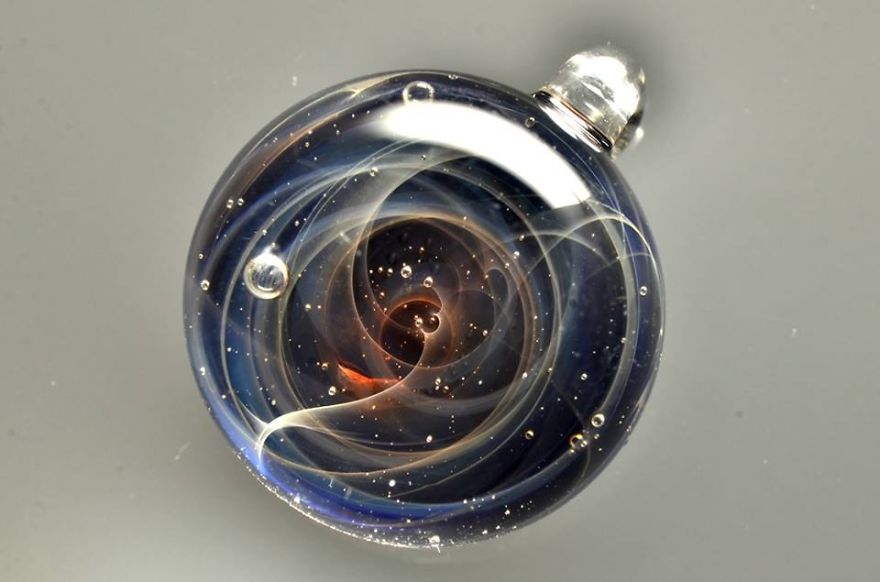 Galaxies Sculpted In Space Glass Globes