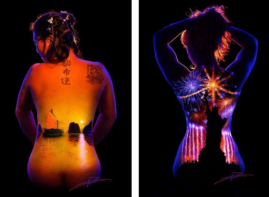 I Was Really Impressed Whe I Saw Nighttime Body Painting