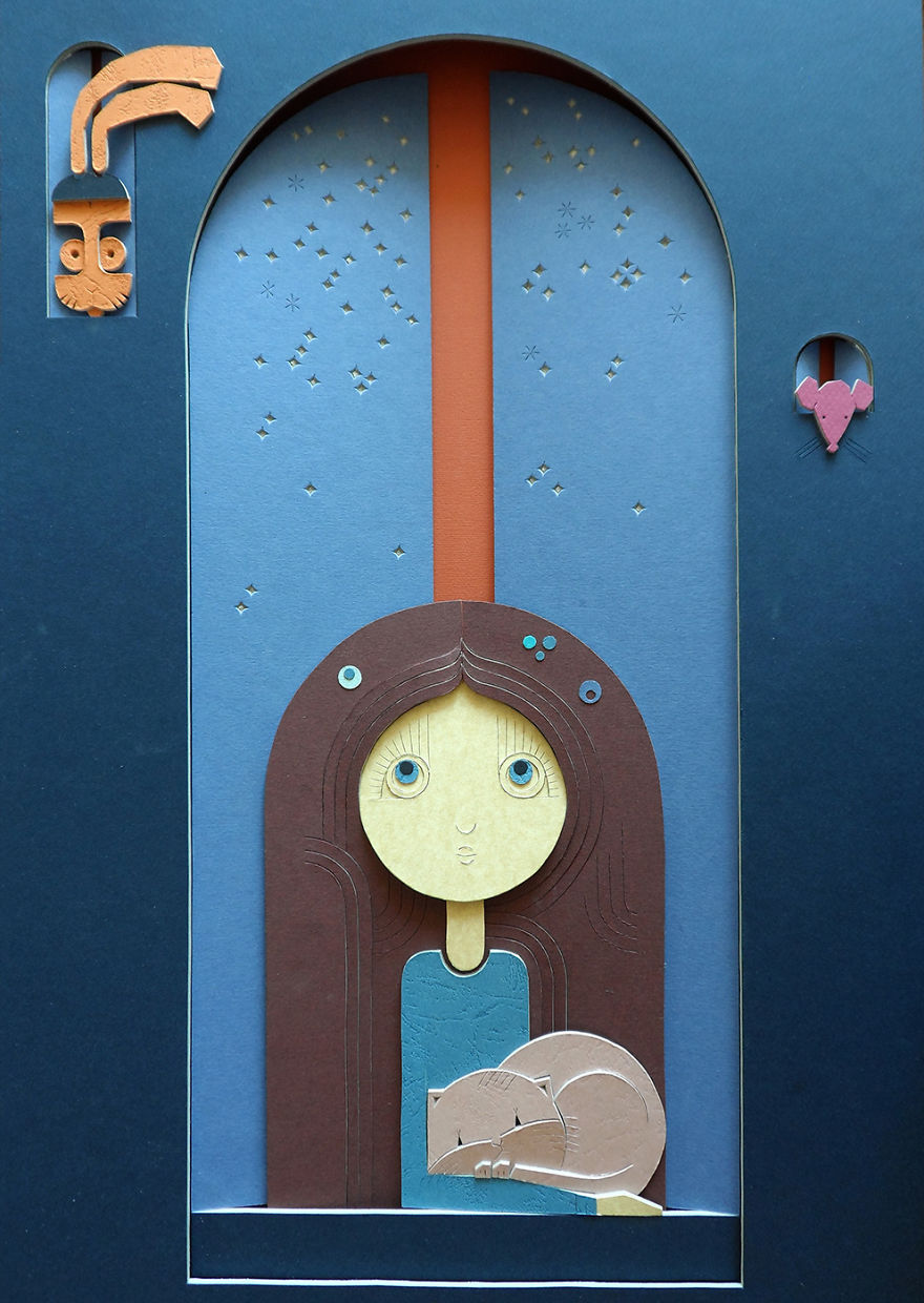 Great Cardboard Hand Engraving & Collage Art From Armen Hakobyan