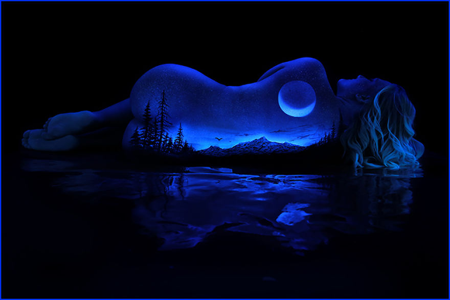 I Was Really Impressed Whe I Saw Nighttime Body Painting