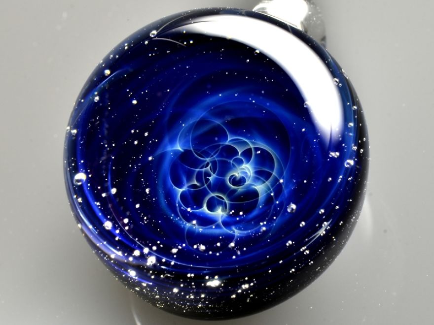 Galaxies Sculpted In Space Glass Globes