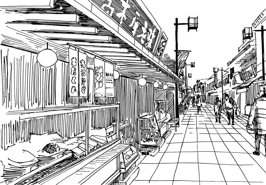 Japanese Urban Sketch Drawings, The Next Best Thing To Being There