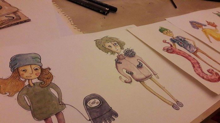 I Made "imaginary Friends" With Watercolor.