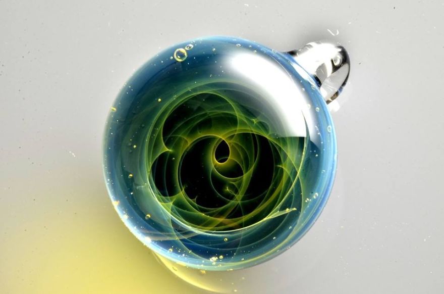 Galaxies Sculpted In Space Glass Globes