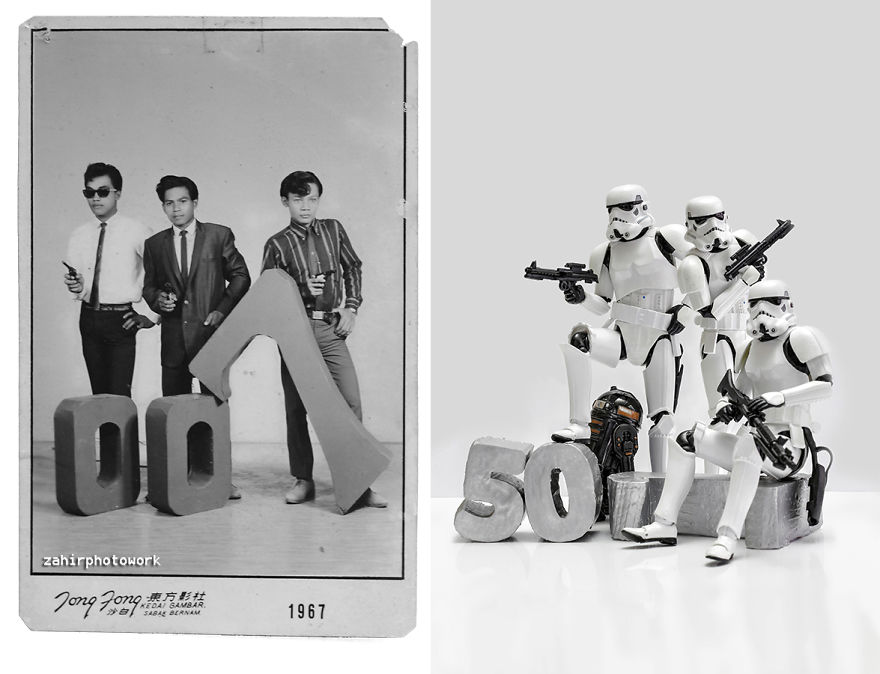 Malaysian Photographer Revisited Old Photos With Star Wars Toys!
