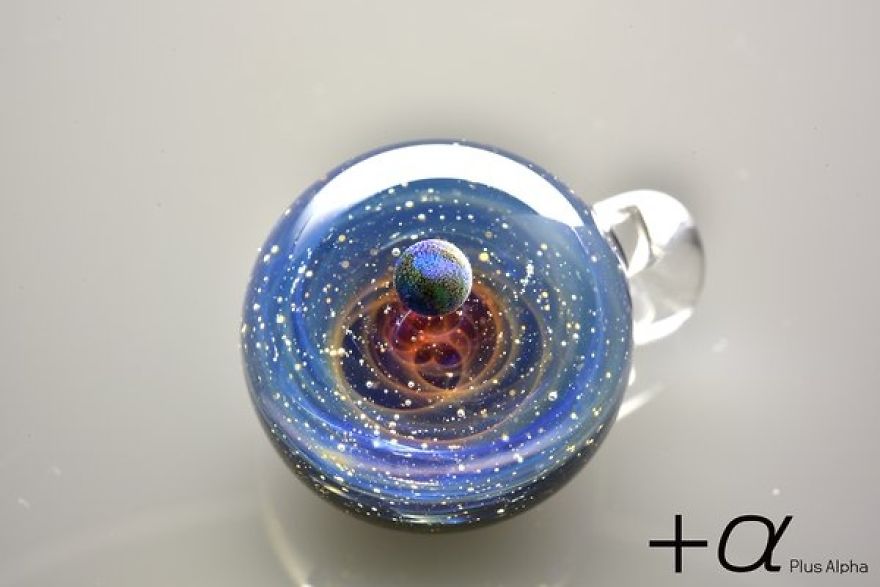 Galaxies Sculpted In Space Glass Globes