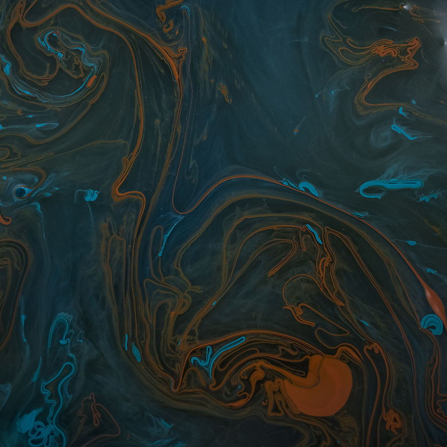 Paint And Water Make Abstract Photos
