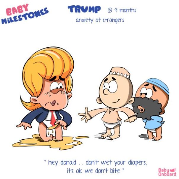 Baby Milestones : How Would Baby Trump Do It? Baby Milestones : How Would Baby Trump Do It?