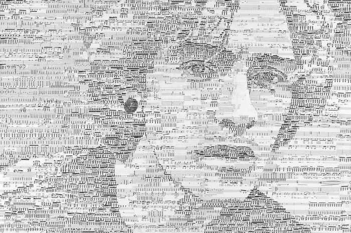 I Create Portraits Of Famous Musicians Using Their Music Sheets