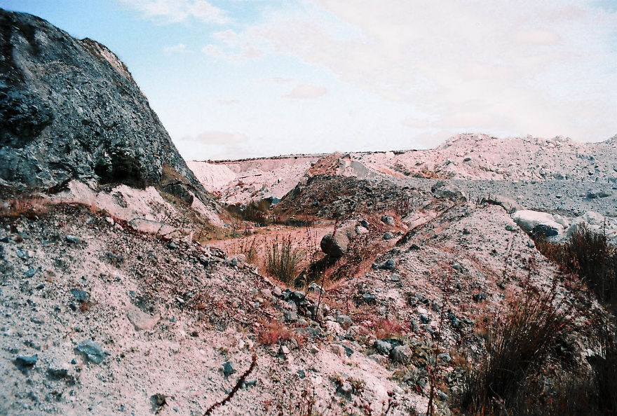 I Climbed Into A Clay Quarry And Documented The Views On A Point And Shoot Film Camera
