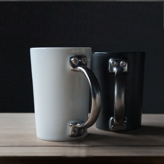 Creative Doorknob Ceramic Couple Coffee Cup