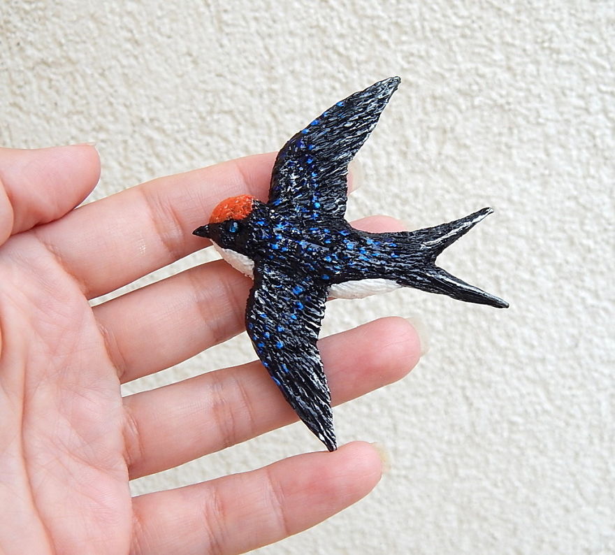 I Made This Swallow Decor Out Of Clay