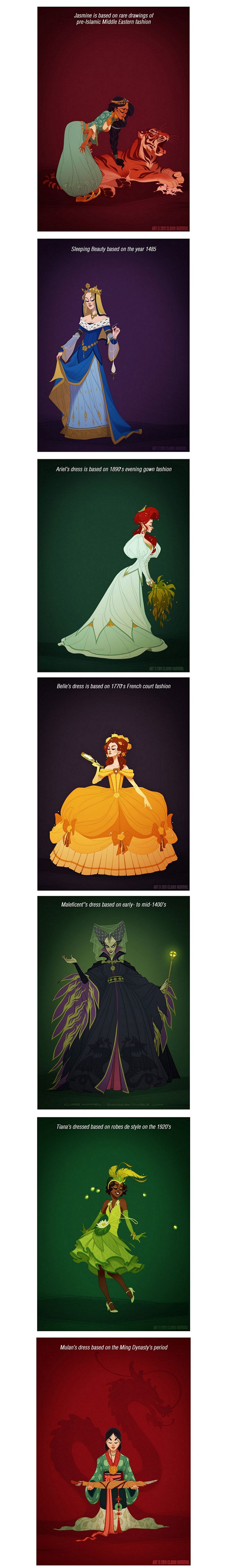 Disney Princesses In Accurate Period Costume