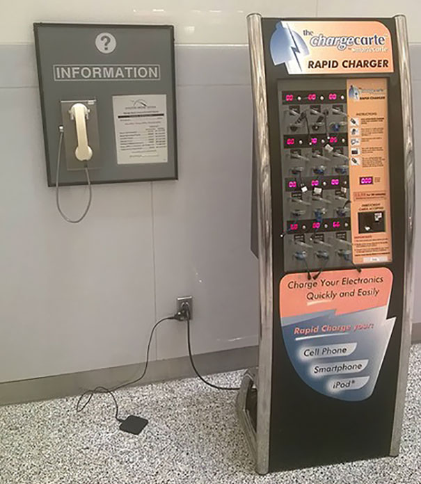 Nice Of Them To Put A Charging Station In The Airport Like That