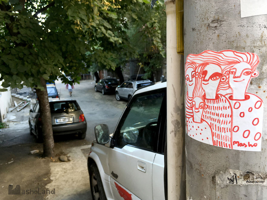 I Made Friendship Stickers To Lighten Up Pedestrian's Mood