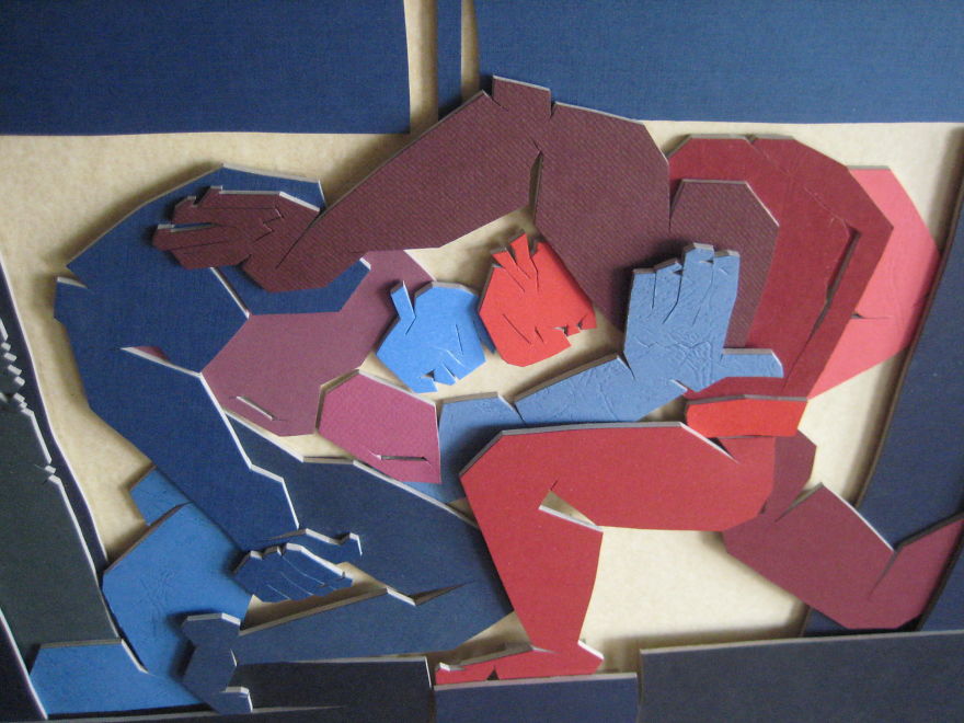 Great Cardboard Hand Engraving & Collage Art From Armen Hakobyan