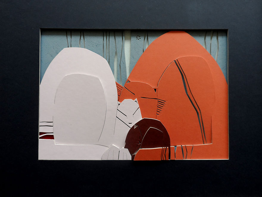 Great Cardboard Hand Engraving & Collage Art From Armen Hakobyan