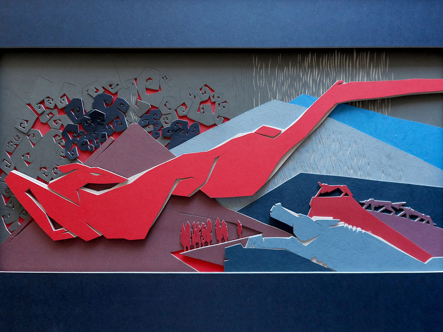 Great Cardboard Hand Engraving & Collage Art From Armen Hakobyan