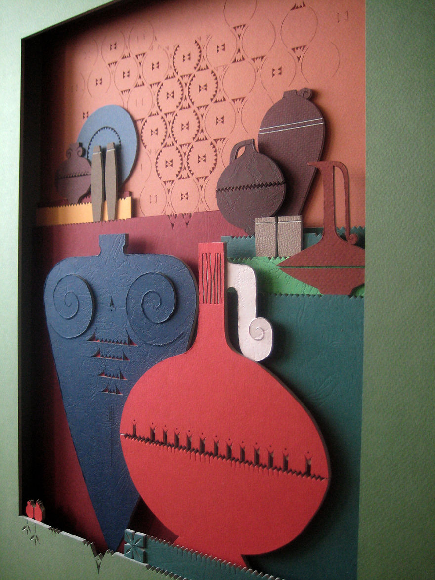 Great Cardboard Hand Engraving & Collage Art From Armen Hakobyan