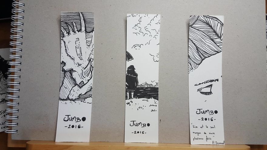 I Made Graphic Black And White Bookmarks
