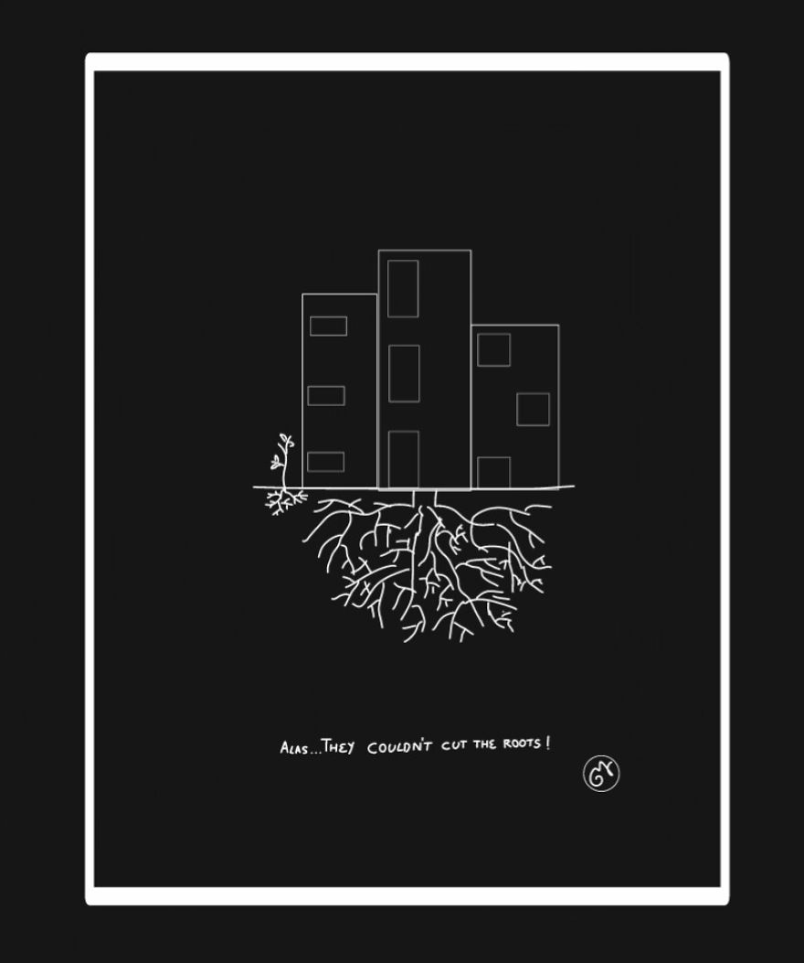 I Sketched 13 Minimal Sketches Using White And Black Colors.