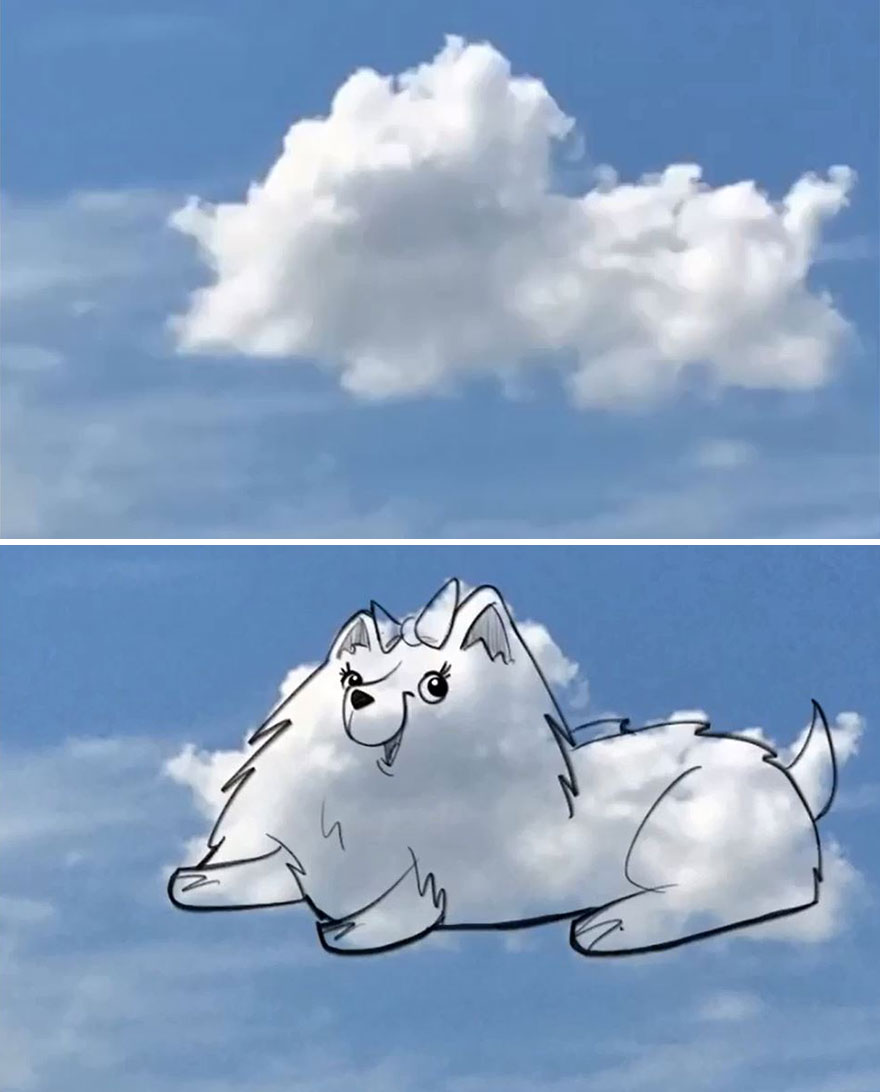 I Use Clouds To Perform Shape Studies As Daily Warmups For My Illustrations & Character Designs