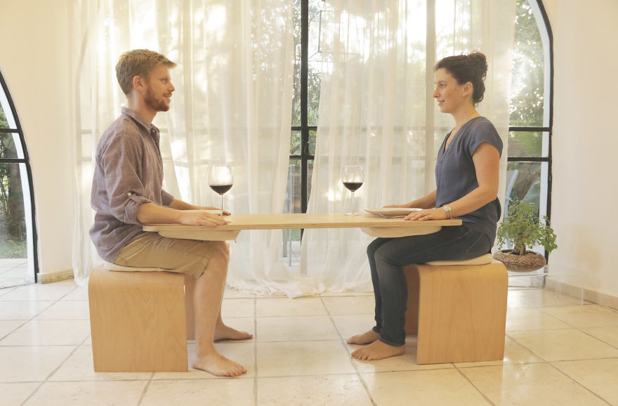 I Designed A Table That Requires You To Be Fully Present While Eating By Connecting You To Your Dining Partner