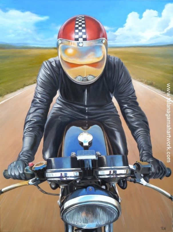 My Motorcycle Paintings Take Weeks To Complete