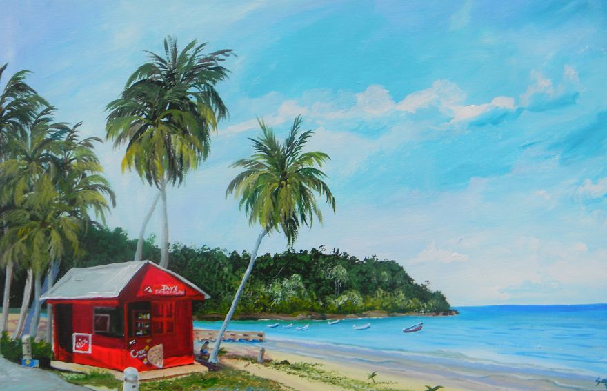 Caribbean-Based Artist Paints Her Everyday Surroundings