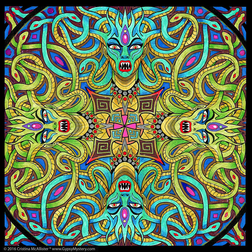 I Create Wicked Coloring Material By Combining Mandalas And Monsters