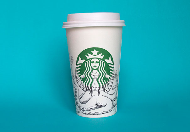 Drawing On Cup