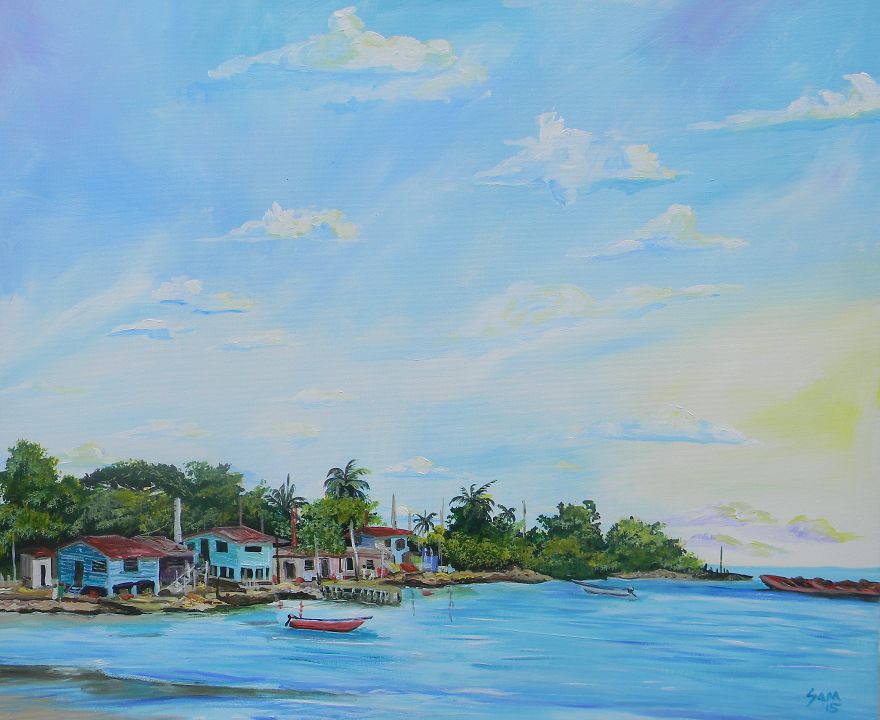 Caribbean-Based Artist Paints Her Everyday Surroundings