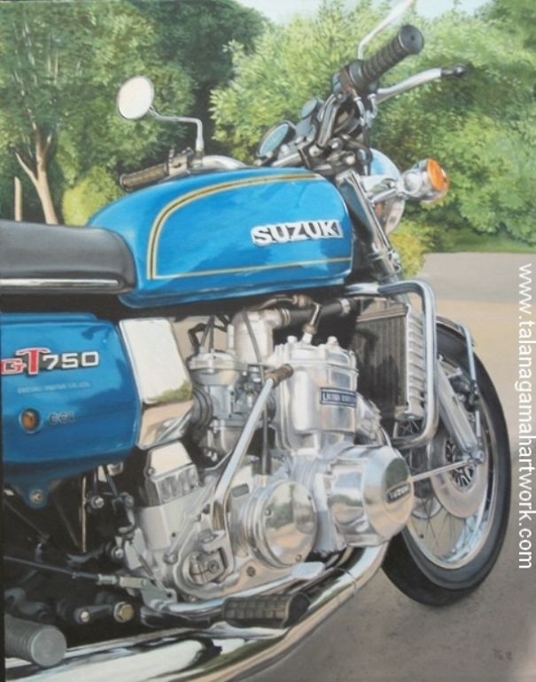 My Motorcycle Paintings Take Weeks To Complete