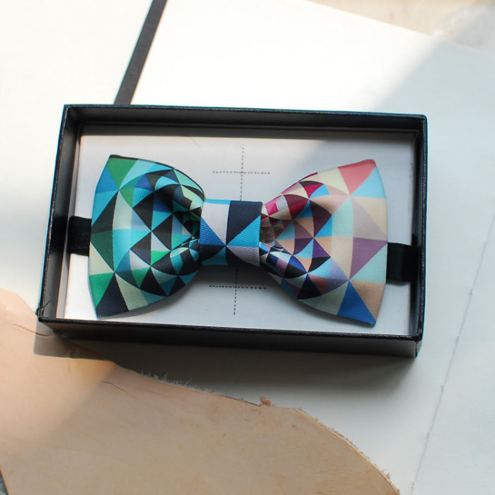 Handmade Wedding Bow Tie With Unique Pattern