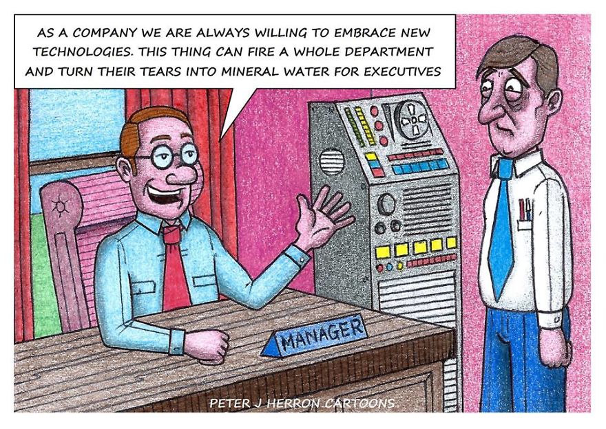 12 Cartoons That Take A Bizarre Look At The World Of Business And Banking