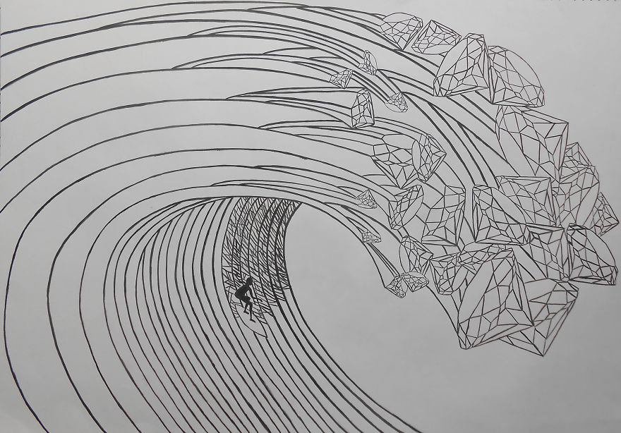 I Can't Actually Surf So I Decided To Draw My Dream Wave Until I Can