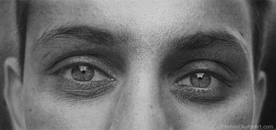 Very Detailed Black And White Pencil Drawing Portraits