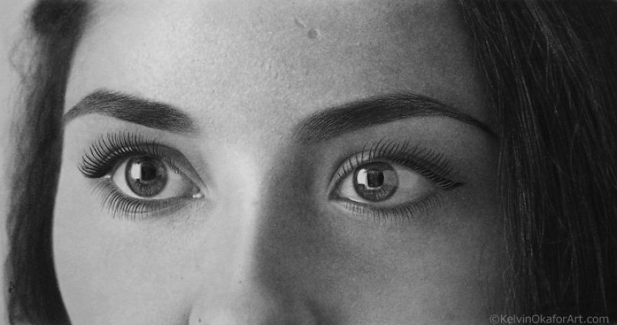 Very Detailed Black And White Pencil Drawing Portraits