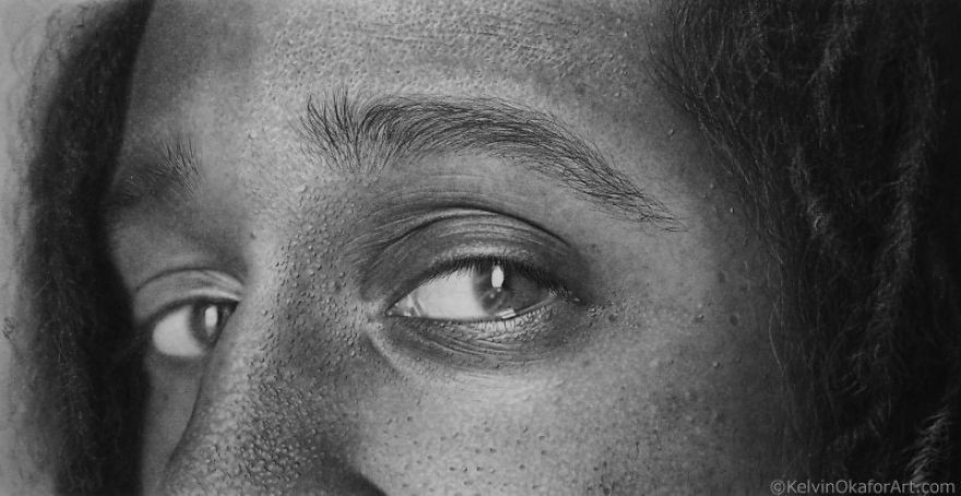 Very Detailed Black And White Pencil Drawing Portraits