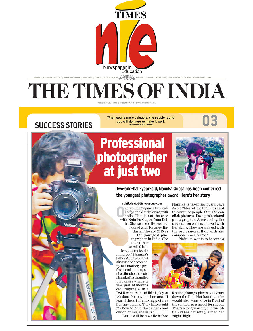 Youngest Photographer At The Age Of Two In India Youngest Photographer At The Age Of Two In India