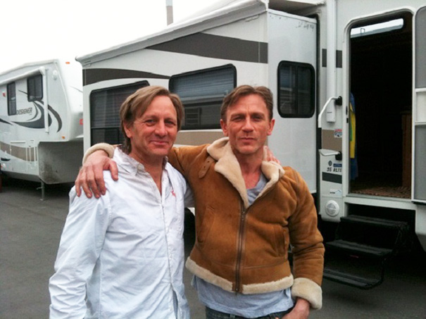 Daniel Craig And His Stunt Double Garvin Cross On The Set Of Dream House