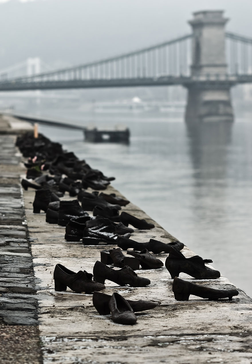 The Shoes On The Danube Bank By Can Togay & Gyula Pauer, Budapest, Hungary