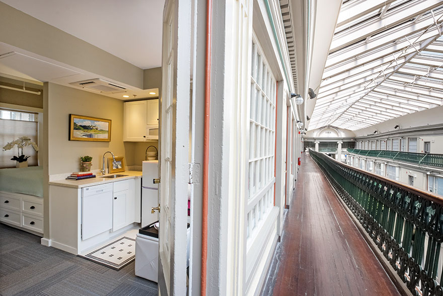 America's Oldest Mall Is Saved By Transforming It Into 48 Cozy Low-Cost Micro-Apartments
