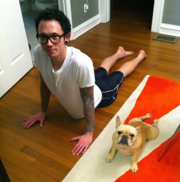 Matt Heafy Has A Dog Who Likes Yoga Too