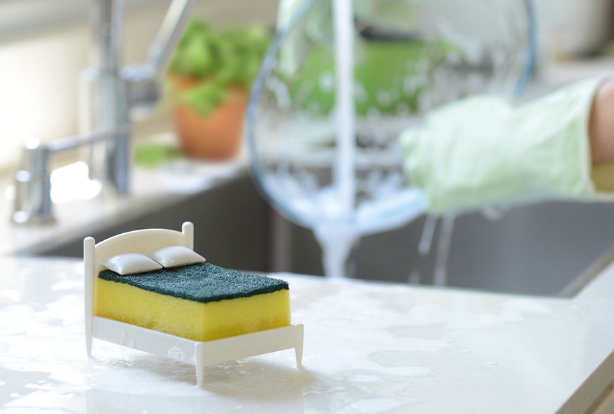 This Sponge Holder Is A Miniature Bed So That Your Sponge Could Have Some Rest