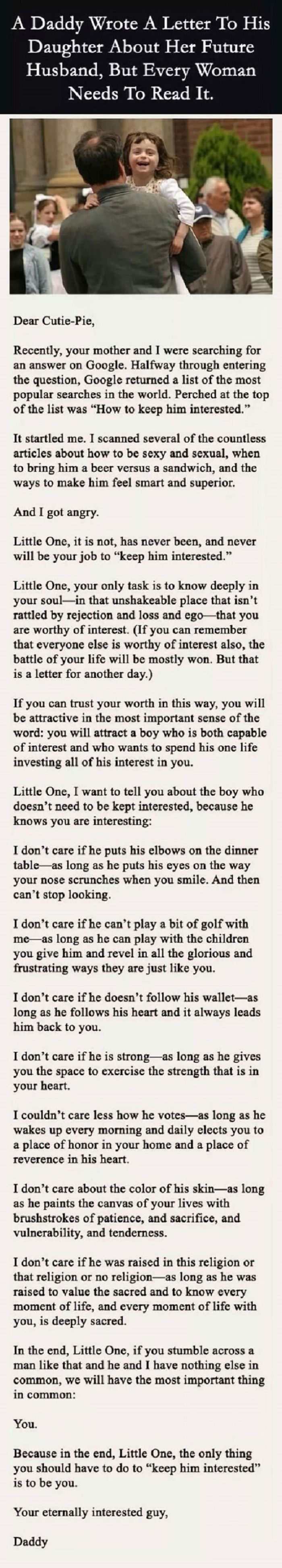 Letter From A Dad To His Daughter
