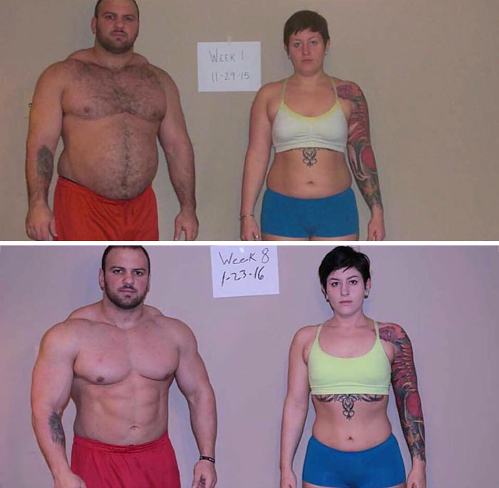 Before 8 Weeks And After Photos Of Couple