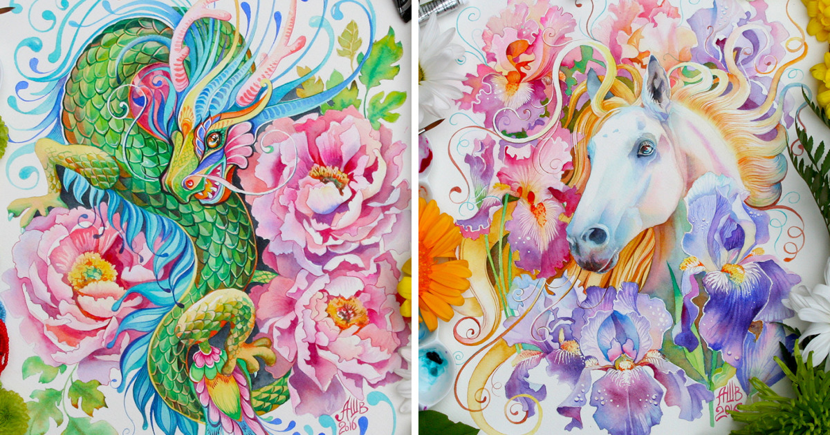 I Painted 12 Animals Of Chinese Zodiac In Watercolor To Show Their