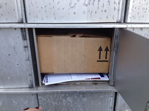 The Mailman Delivers Things In The Back Of The Mailbox Through A Large Locking Door. I Have A Smaller Door In Front Than The Box. Now What?