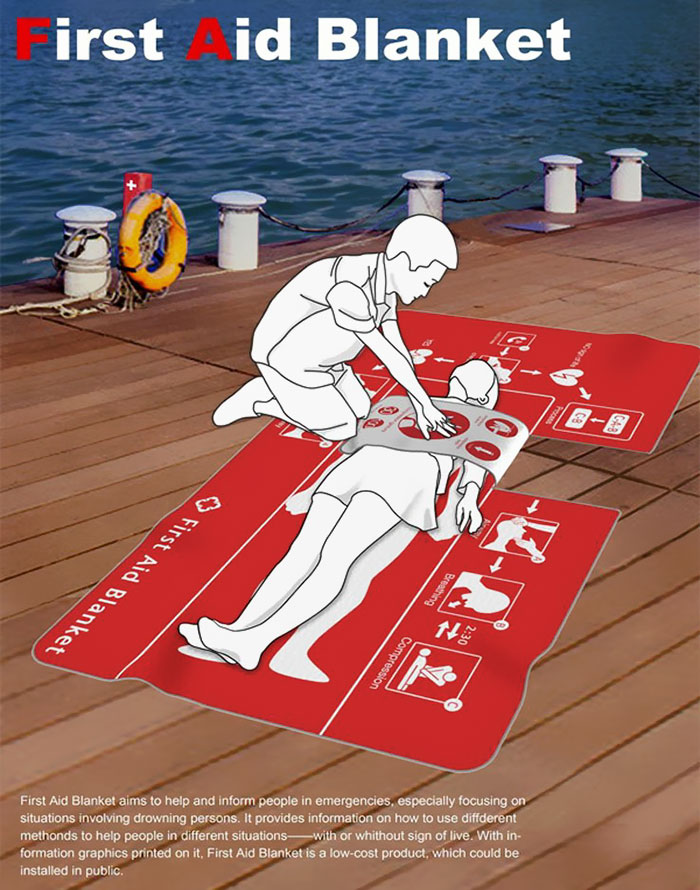 Clever First Aid Blanket That Helps To Save Lives